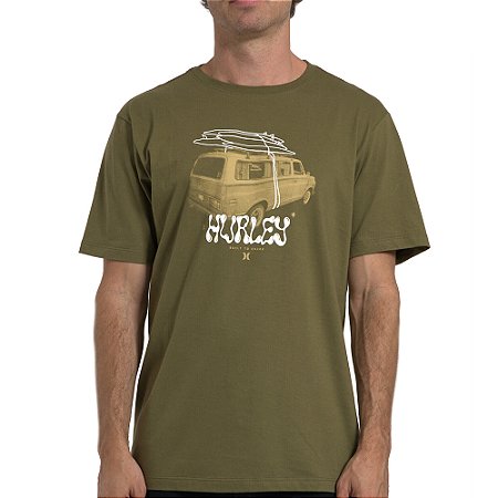 Camiseta Hurley Travel WT26 Masculina Militar