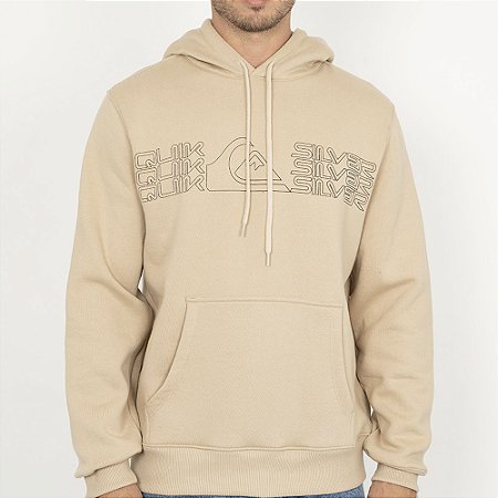 Moletom Quiksilver Canguru Big Block WT26 Masculino Areia