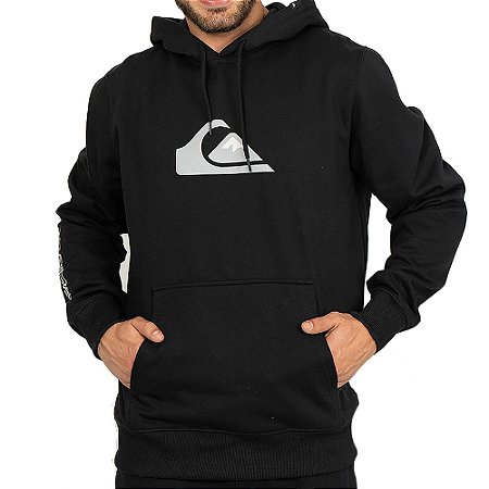 Moletom Quiksilver Canguru Comp Logo WT26 Masculino Preto