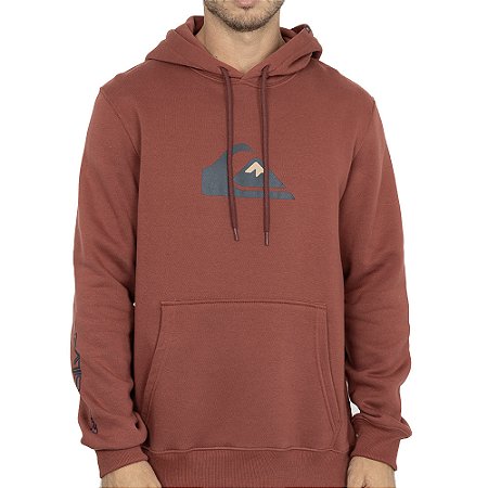 Moletom Quiksilver Canguru Comp Logo WT26 Masculino Vinho
