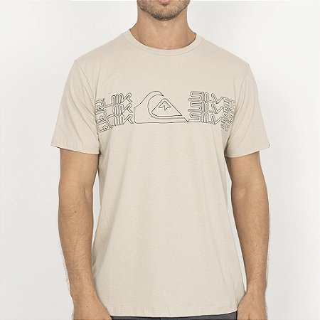 Camiseta Quiksilver Big Block WT26 Masculina Areia