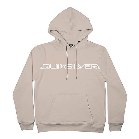Moletom Quiksilver Canguru Word Block WT26 Masculino Areia