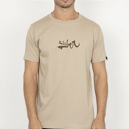 Camiseta Quiksilver Impaired Logo DNA WT26 Masculina Areia