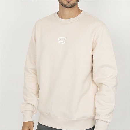 Moletom Billabong Careca Bracket Wave WT26 Masculino Areia