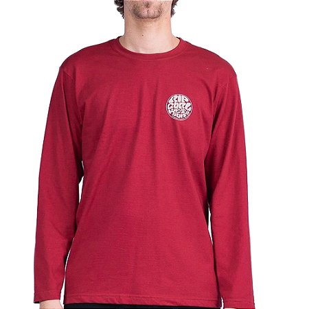 Camiseta Rip Curl Manga Longa Wettie Passage Icon W26 Merlot