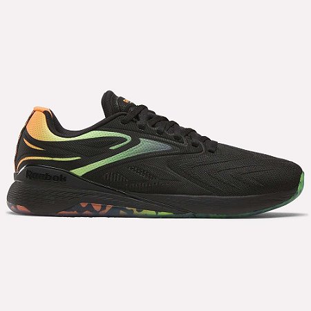Tênis Reebok Nano X5 Edge Masculino Black/Arena Orange/Lime