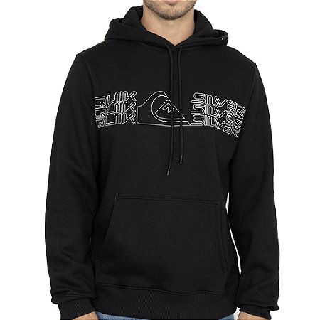 Moletom Quiksilver Canguru Big Block WT26 Masculino Preto