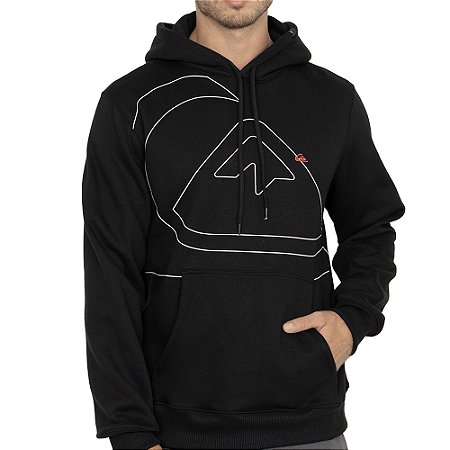 Moletom Quiksilver Canguru Big Block PS WT26 Masculino Preto
