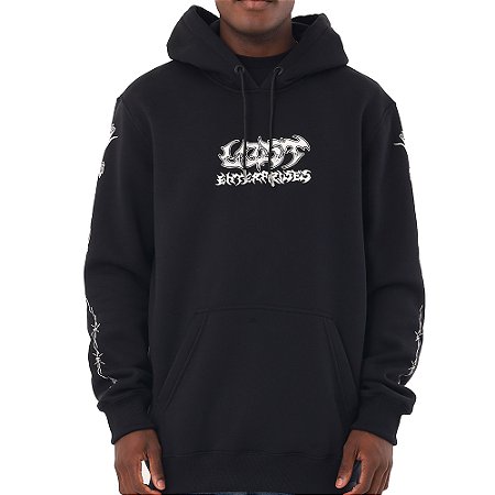 Moletom Lost Canguru Roses WT26 Masculino Preto