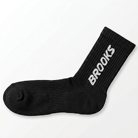 Meia Brooks Cano Médio Preto 39-43
