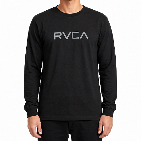 Camiseta RVCA Manga Longa Big RVCA 2X Masculina WT26 Preto