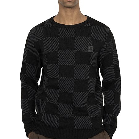 Tricot DC Shoes Plaid WT26 Masculina Preto