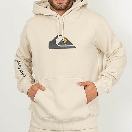 Moletom Quiksilver Canguru Comp Logo PS WT26 Masculino Areia