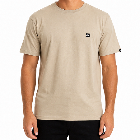 Camiseta Quiksilver Transfer Square WT26 Masculina Areia