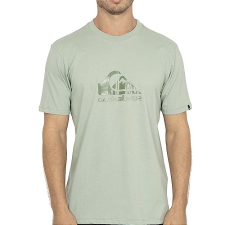 Camiseta Quiksilver Full Logo WT26 Masculina Verde Claro