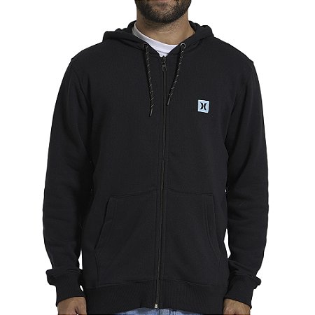 Moletom Hurley Aberto Icon II WT26 Over Masculino Preto