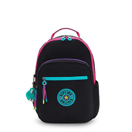 Mochila Kipling Seoul Black Fun C