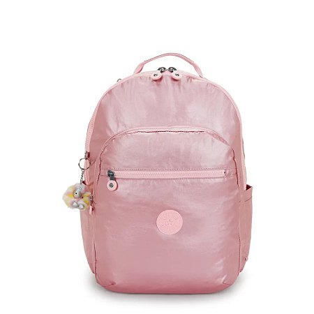 Mochila Kipling Seoul Xl Bronze Pink Met