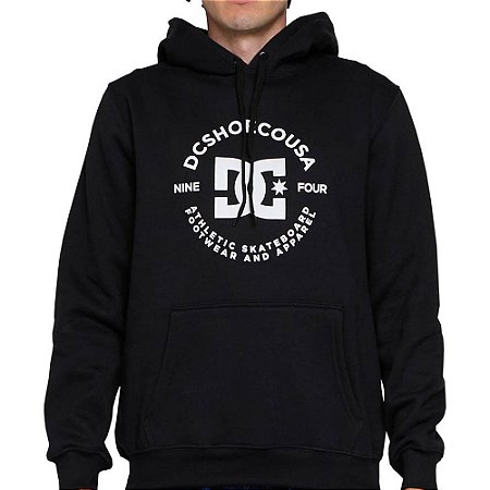 Moletom DC Shoes Canguru DC Star Pilot 280G WT24 Preto