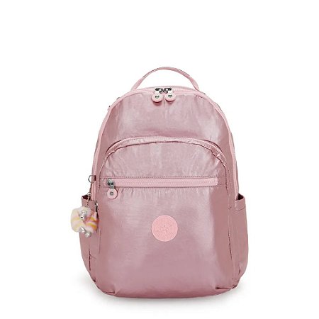 Mochila Kipling Seoul Bronze Pink Met