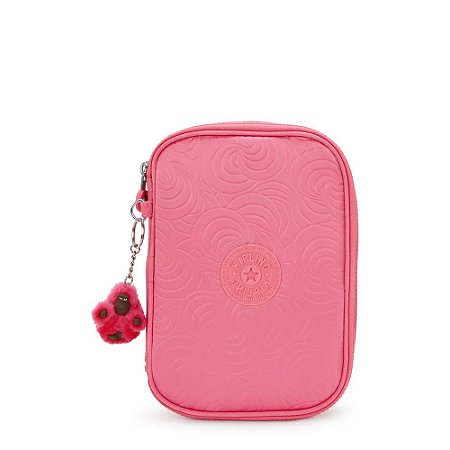 Estojo Kipling 100 Pens Pink Swirl Emb