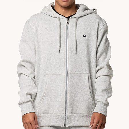 Moletom Quiksilver Aberto Embroidery 280G WT25 Cinza Claro