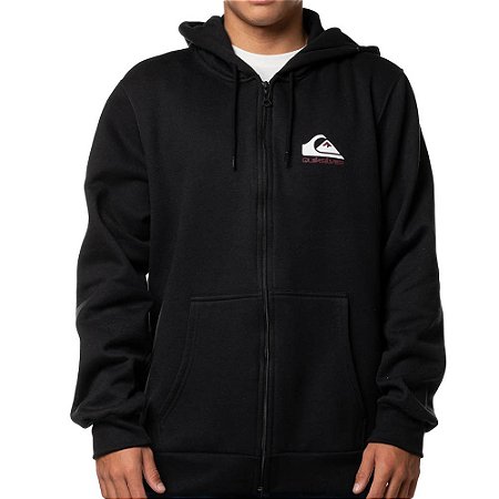 Moletom Quiksilver Aberto Omni Logo FC 280G WT24 Preto