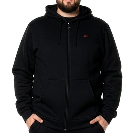 Moletom Quiksilver Aberto embroidery 280G PS WT24 Preto