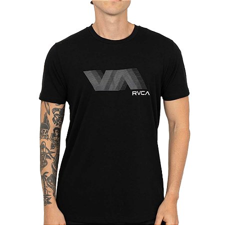 Camiseta RVCA VA Running WT26 Masculina Preto
