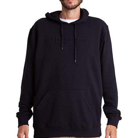 Moletom Hang Loose Canguru Emboss WT26 Masculino Preto