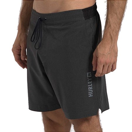 Bermuda Hurley Elástico Speed 17 WT26 Masculina Mescla Preto