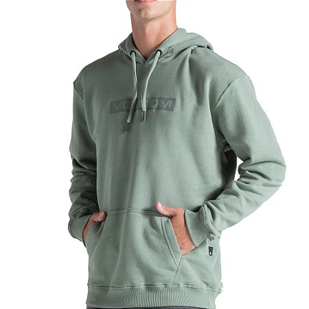 Moletom Volcom Canguru Graphic WT26 Masculino Verde Claro