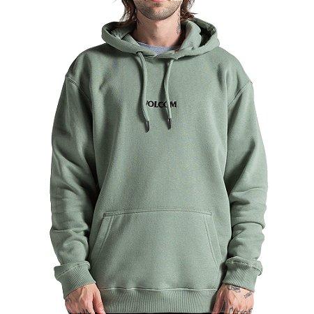 Moletom Volcom Canguru Signature WT26 Masculino Verde Claro