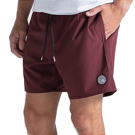 Bermuda Volcom Lido Solid Imp WT26 Masculina Merlot