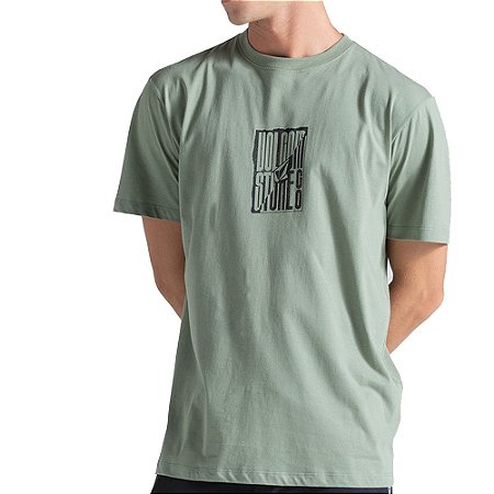 Camiseta Volcom Exacto WT26 Masculina Verde Claro