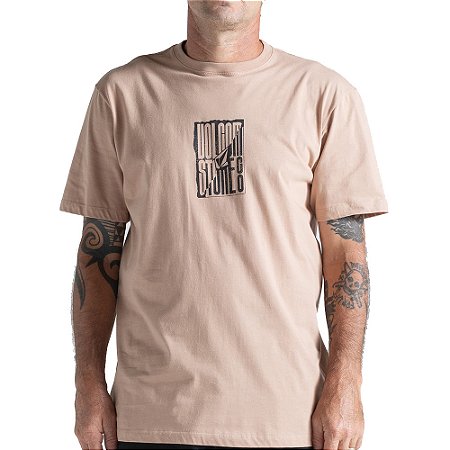 Camiseta Volcom Exacto WT26 Masculina Bege