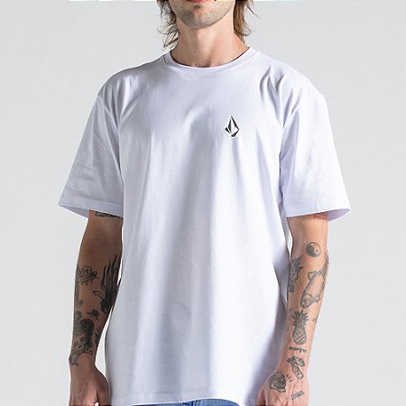 Camiseta Volcom Iconic WT26 Masculina Branco
