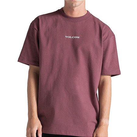 Camiseta Volcom Comfort Signature WT26 Masculina Bordô