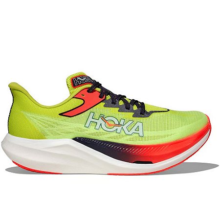 Tênis Hoka Rocket X 3 Masculino Neon Yuzu/Squid Ink