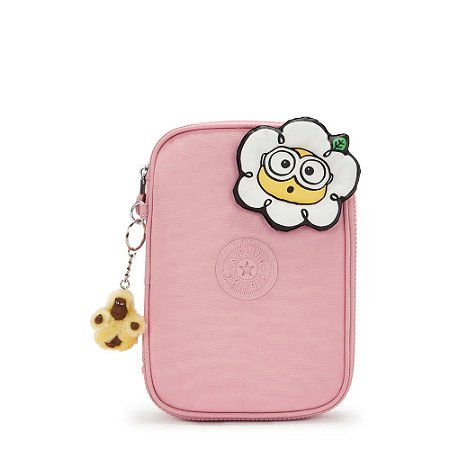 Estojo Kipling 100 Pens Pink Daisy