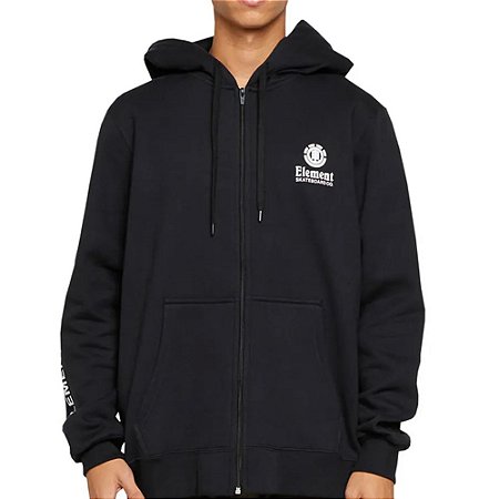 Moletom Element Aberto Worldwide Zip 280G PS Masculino Preto