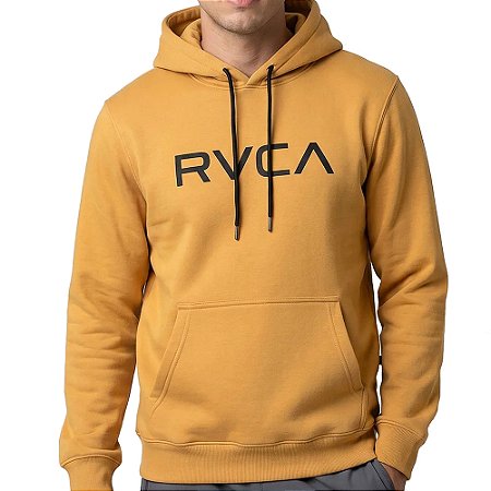 Moletom RVCA Canguru Big RVCA 310G WT26 Masculino Mostarda