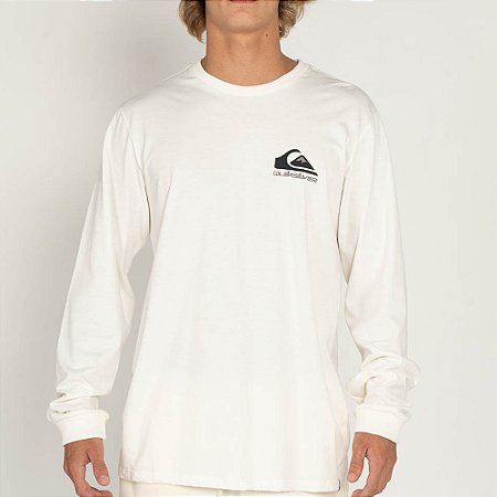 Camiseta Quiksilver Manga Longa Omni Logo WT25 Show White