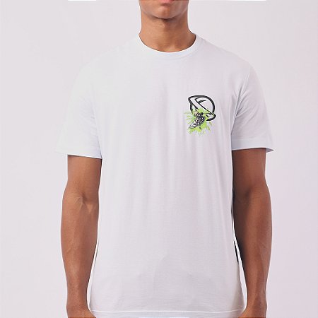Camiseta Lost Locals Only Skull SM27 Masculina Branco