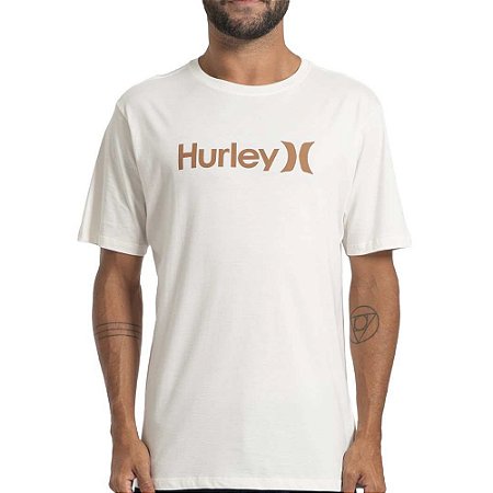 Camiseta Hurley O&O Solid SM27 Masculina Off White