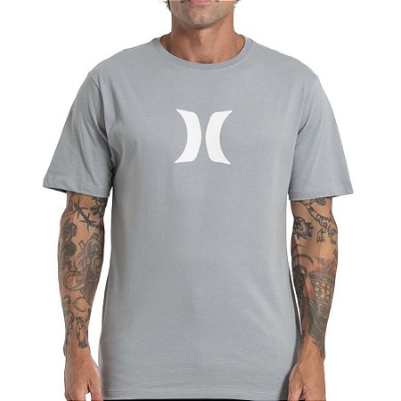 Camiseta Hurley Icon Oversize SM27 Masculina Cinza