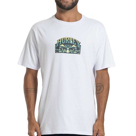 Camiseta Hurley Monster Plate SM27 Masculina Branco