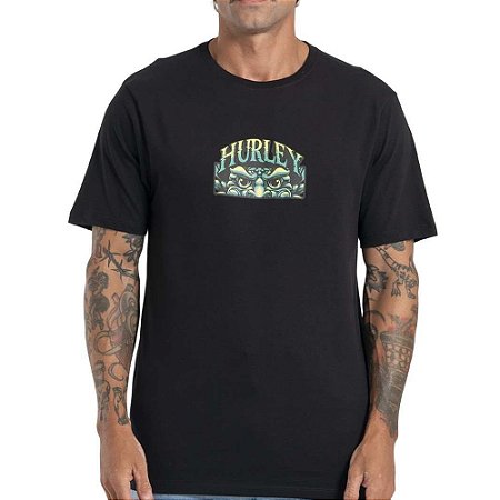 Camiseta Hurley Monster Plate SM27 Masculina Preto