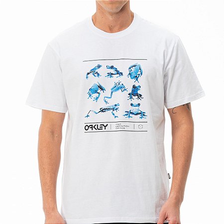 Camiseta Oakley Biolumia Frog SS SM27 Masculina Branco