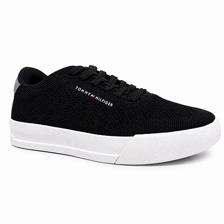 Tênis Tommy Hilfiger TH Court Knit Masculino Black